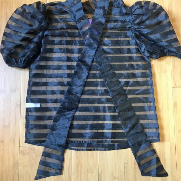 SHEIN | Puff Sleeve Mesh Top (NWT) - Picture 5 of 6